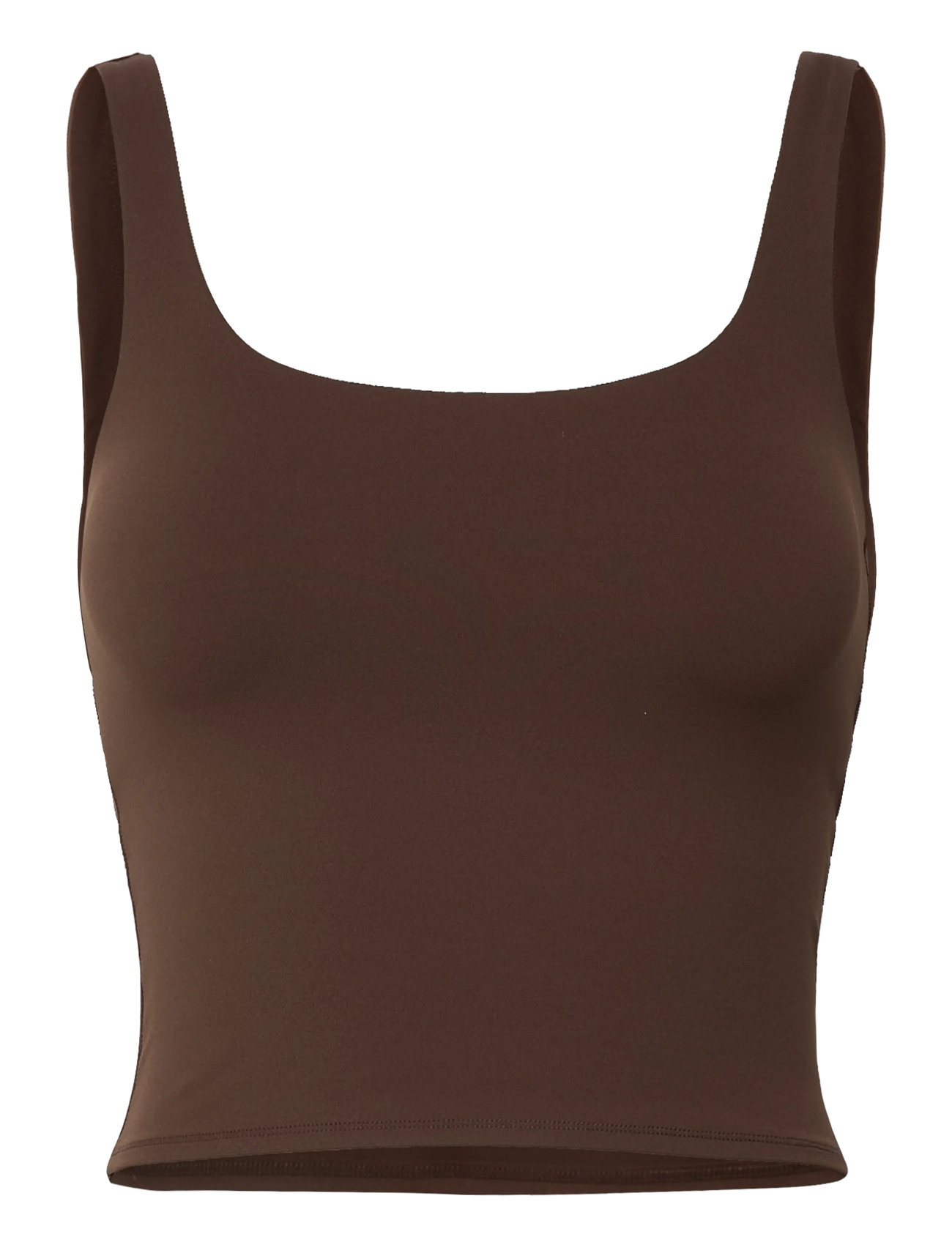 Weekday Cropped Sports Top, L, Brown, Crop Overdele - Sleeveless Overdele, Dame
