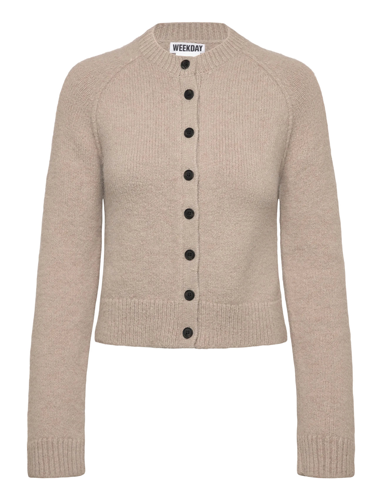 Weekday Fitted Cardigan, S, Beige, Strik > Cardigans, Dame