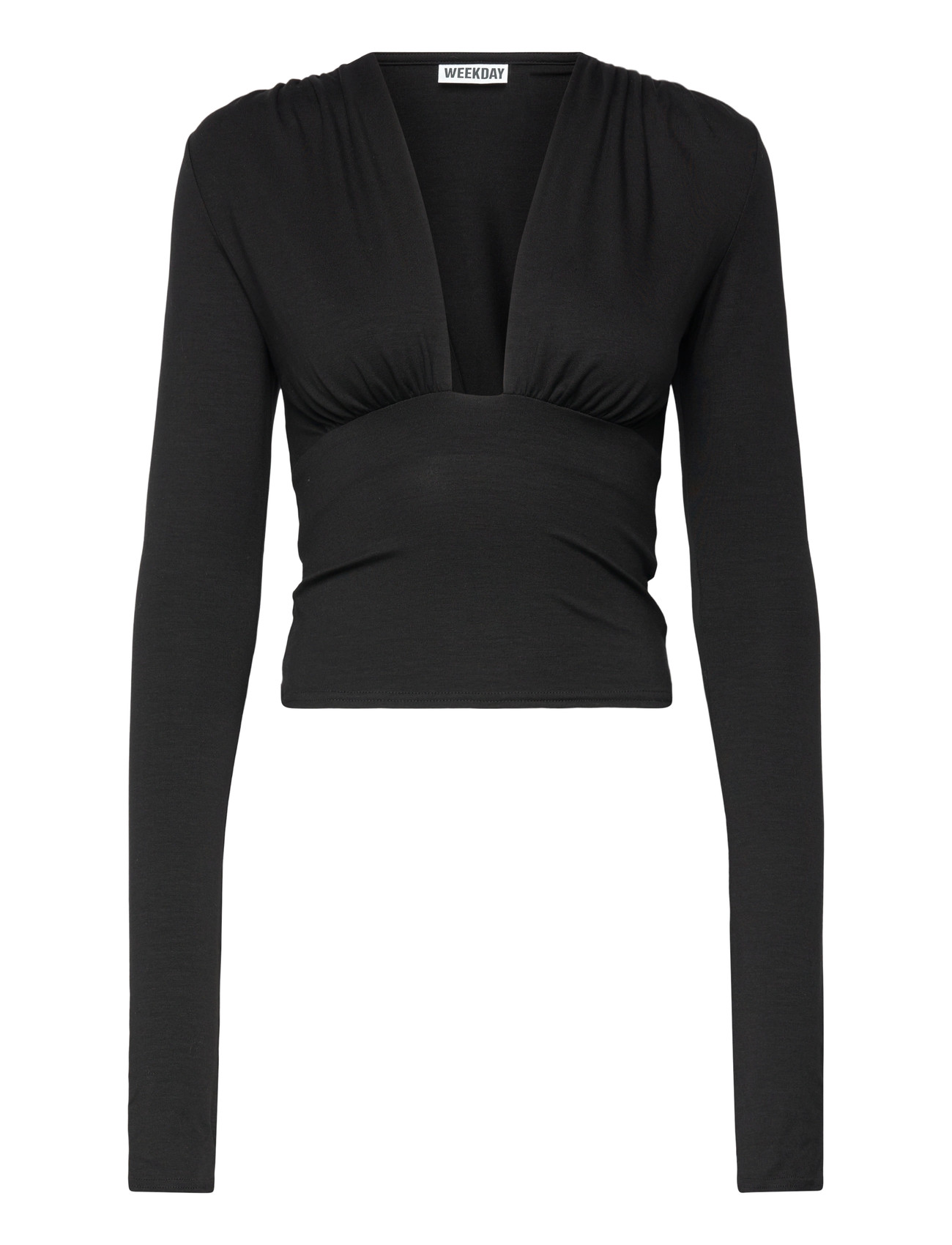 Weekday Long Sleeve Top, S, Black, T-Shirts & Toppe > Langærmede, Dame
