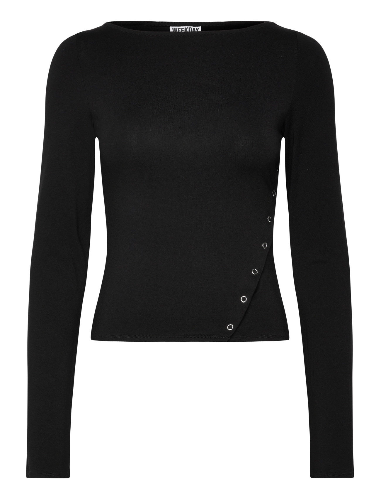 Weekday Long Sleeve Top, XL, Black, T-Shirts & Toppe > Langærmede, Dame