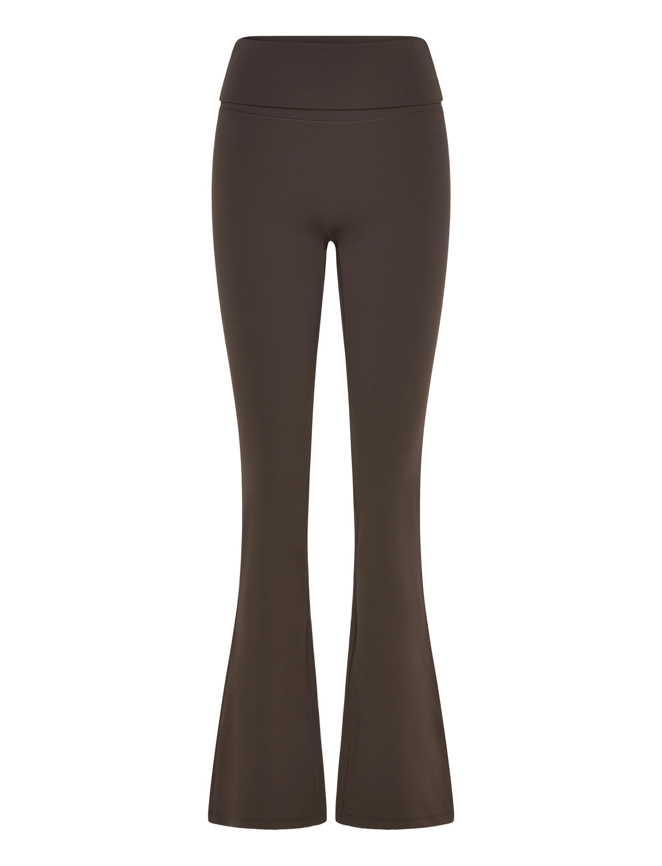 Weekday Folded Waist Flared Yoga Tights, XXS, Brown, Sportsbukser > Sportstræningsbukser, Dame