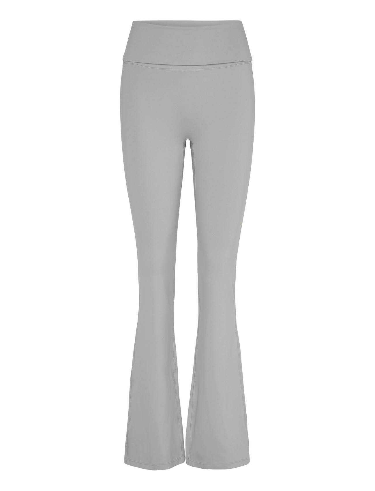 Weekday Folded Waist Flared Yoga Tights, XL, Grey, Sportsbukser > Sportstræningsbukser, Dame