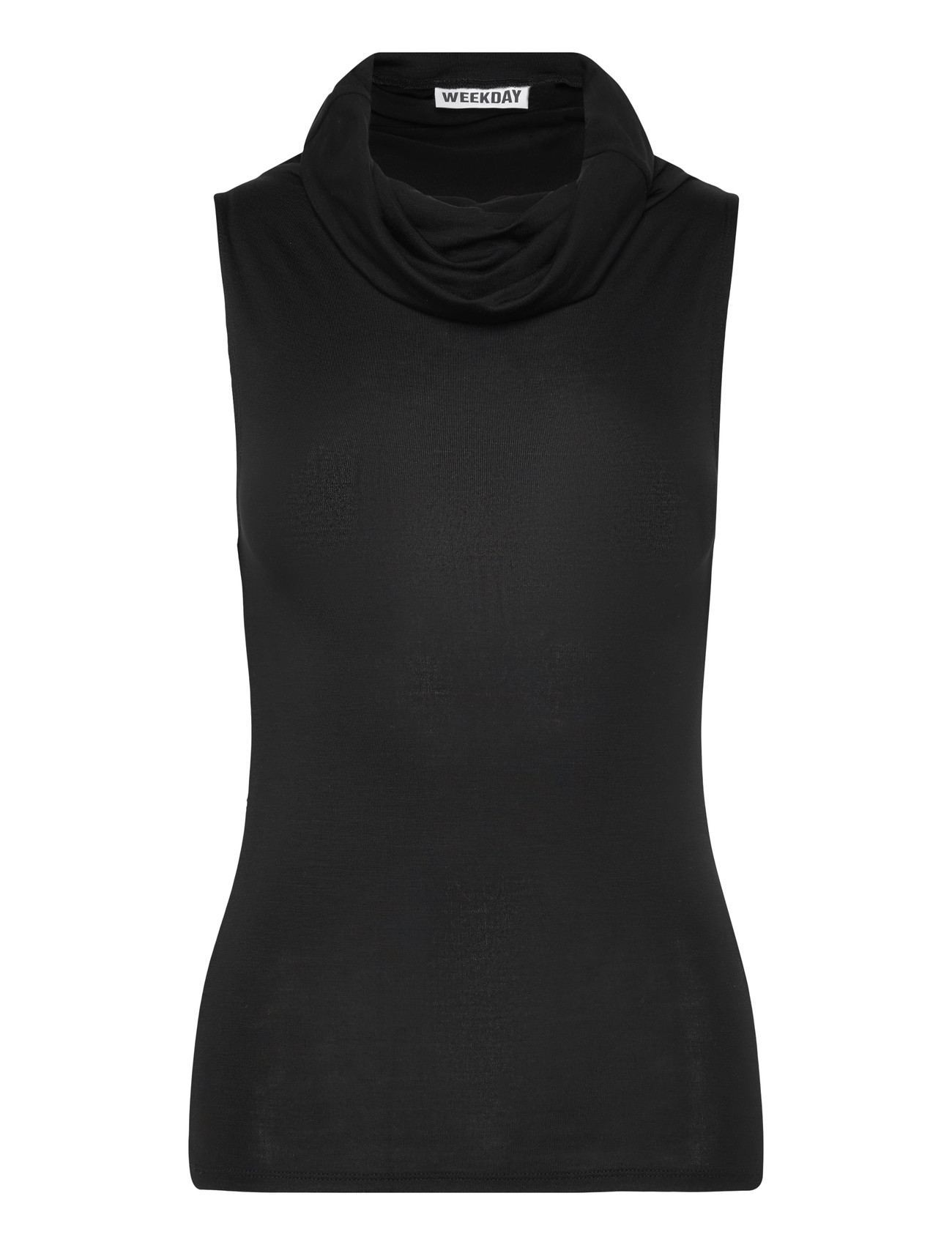 Weekday Funnel Neck Top, L, Black, T-Shirts & Toppe > Uden Ærmer, Dame