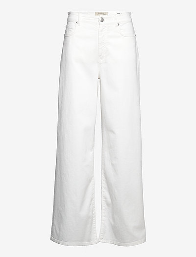 SALA - džinsa bikses ar platām starām - white