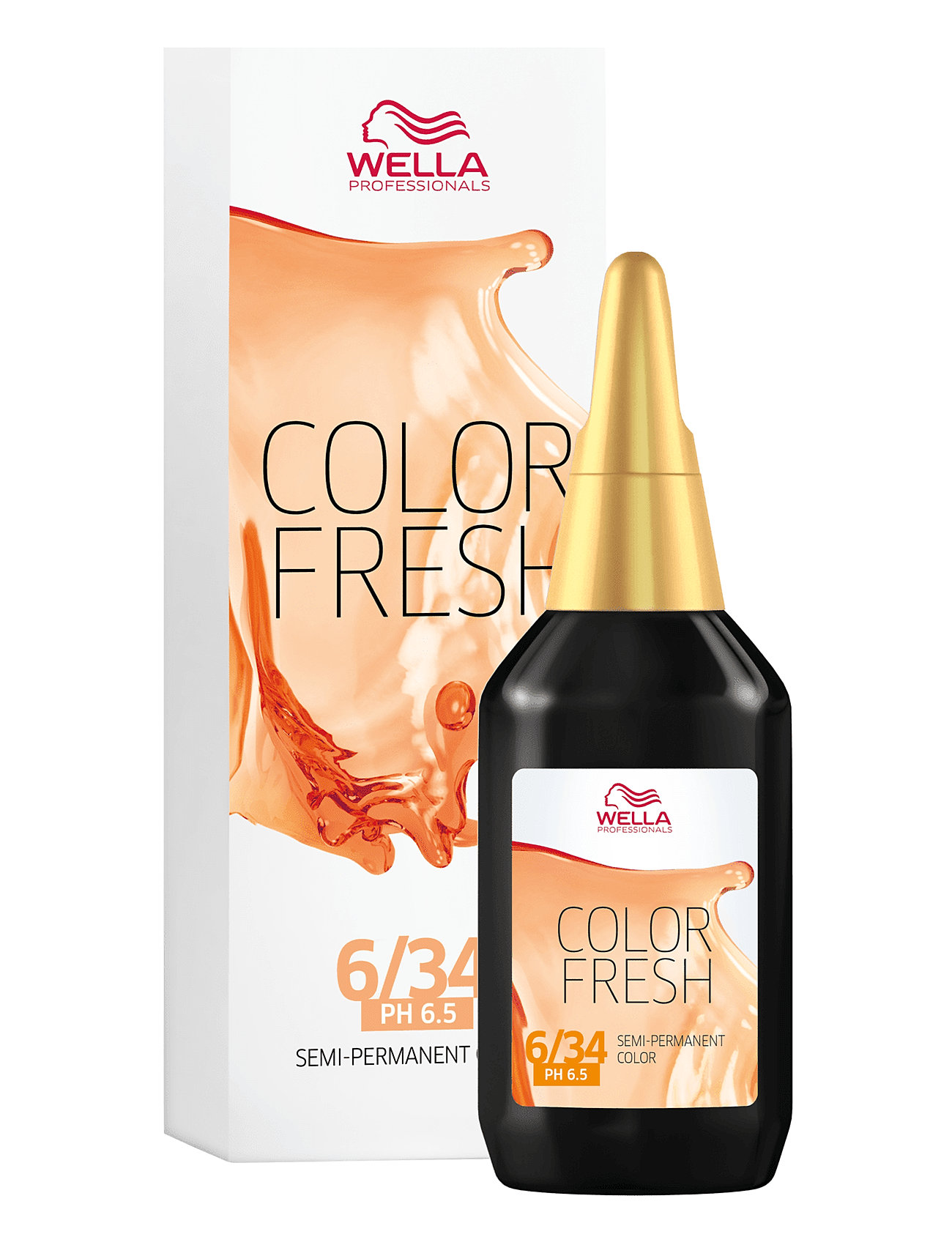 Wella Professionals Color Fresh 6/34 Dark Gold Red Blonde 75 Ml Beauty Women Hair Care Color Treatments Nude Wella Professionals