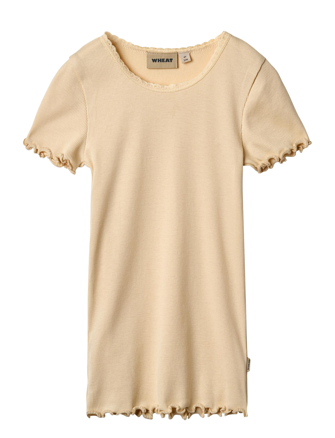 WHEAT Rib T-Shirt S/S Katie Gelb - 104 - Kinder