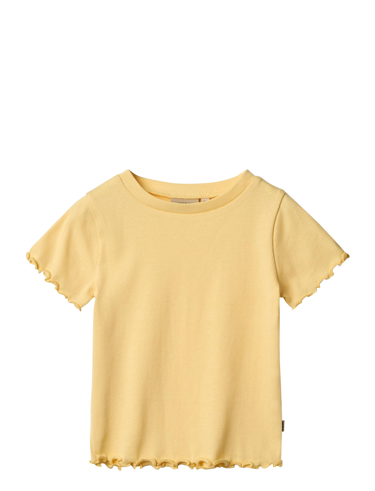 WHEAT Rib T-Shirt S/S Alicia Gelb - 110 - Kinder