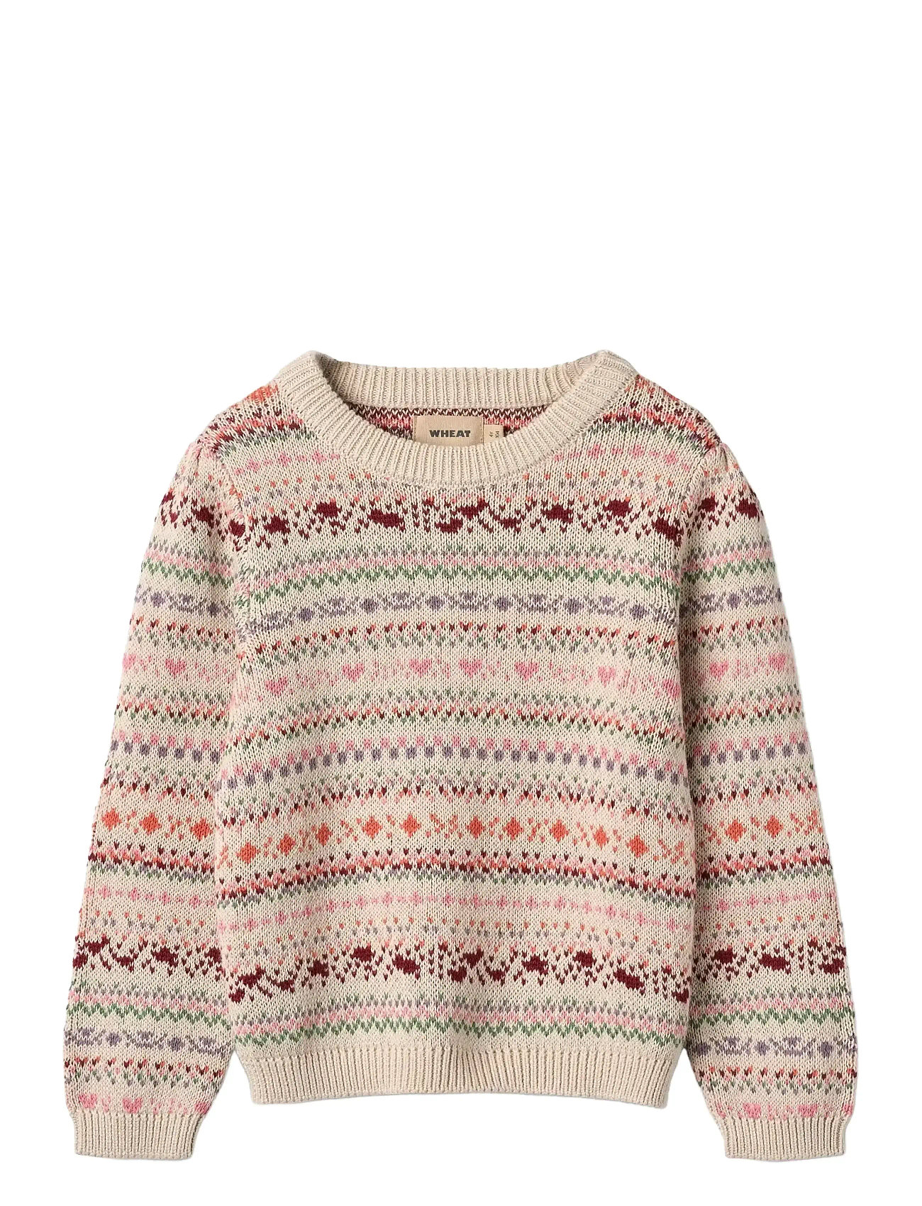 WHEAT Jacquard Pullover Olga Beige - 122 - Kinder