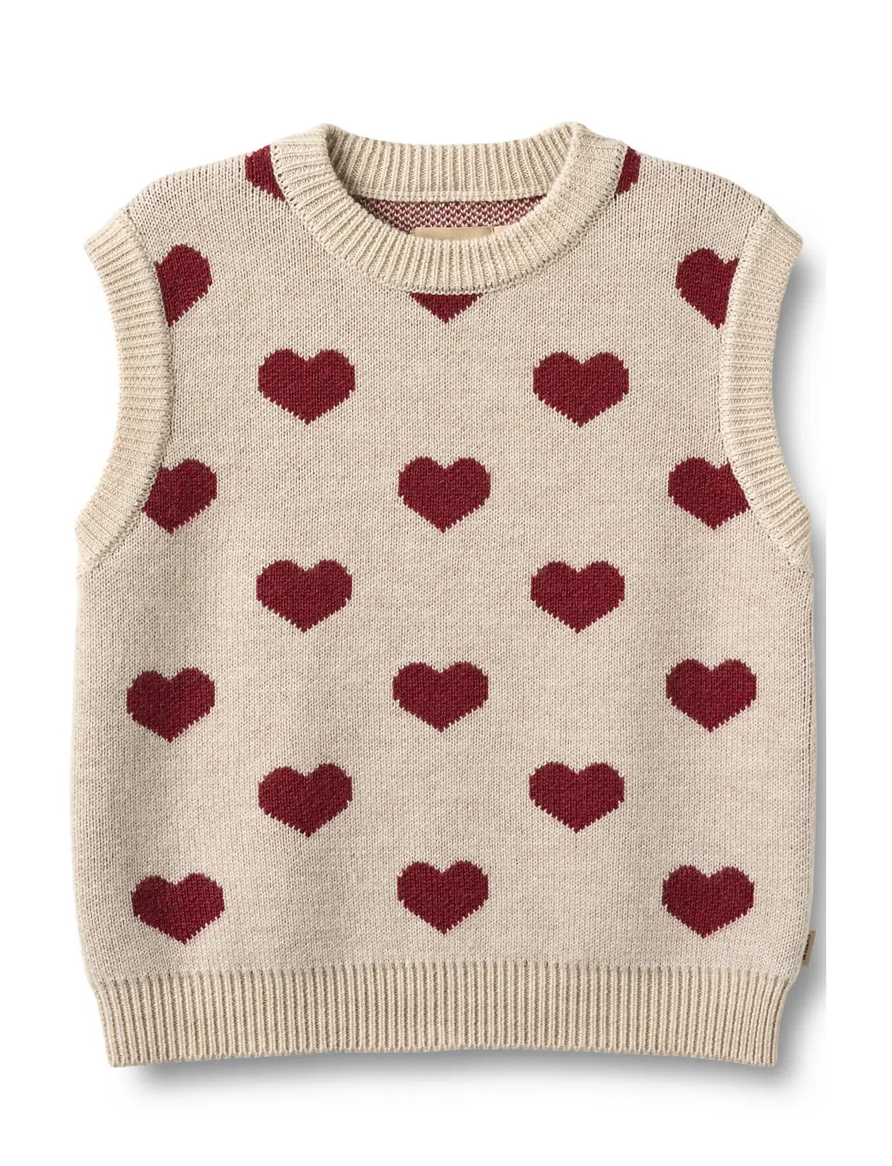WHEAT Jacquard Vest Gaby Beige - 116 - Kinder