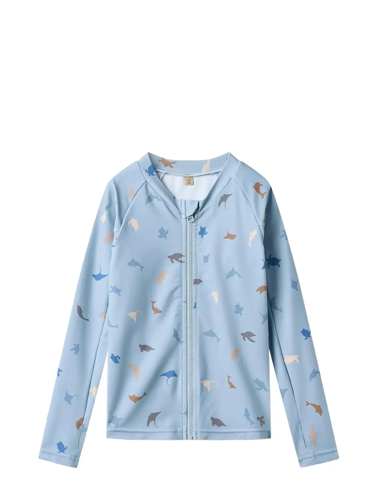 Swim T-Shirt L/S Zip Ada Swimwear Swim Tops Blue Wheat