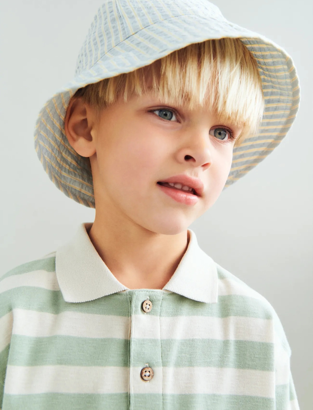 Wheat Bucket Hat Alec, 10/12Y, Green, Hatte > Hatte Med Spand, Børn