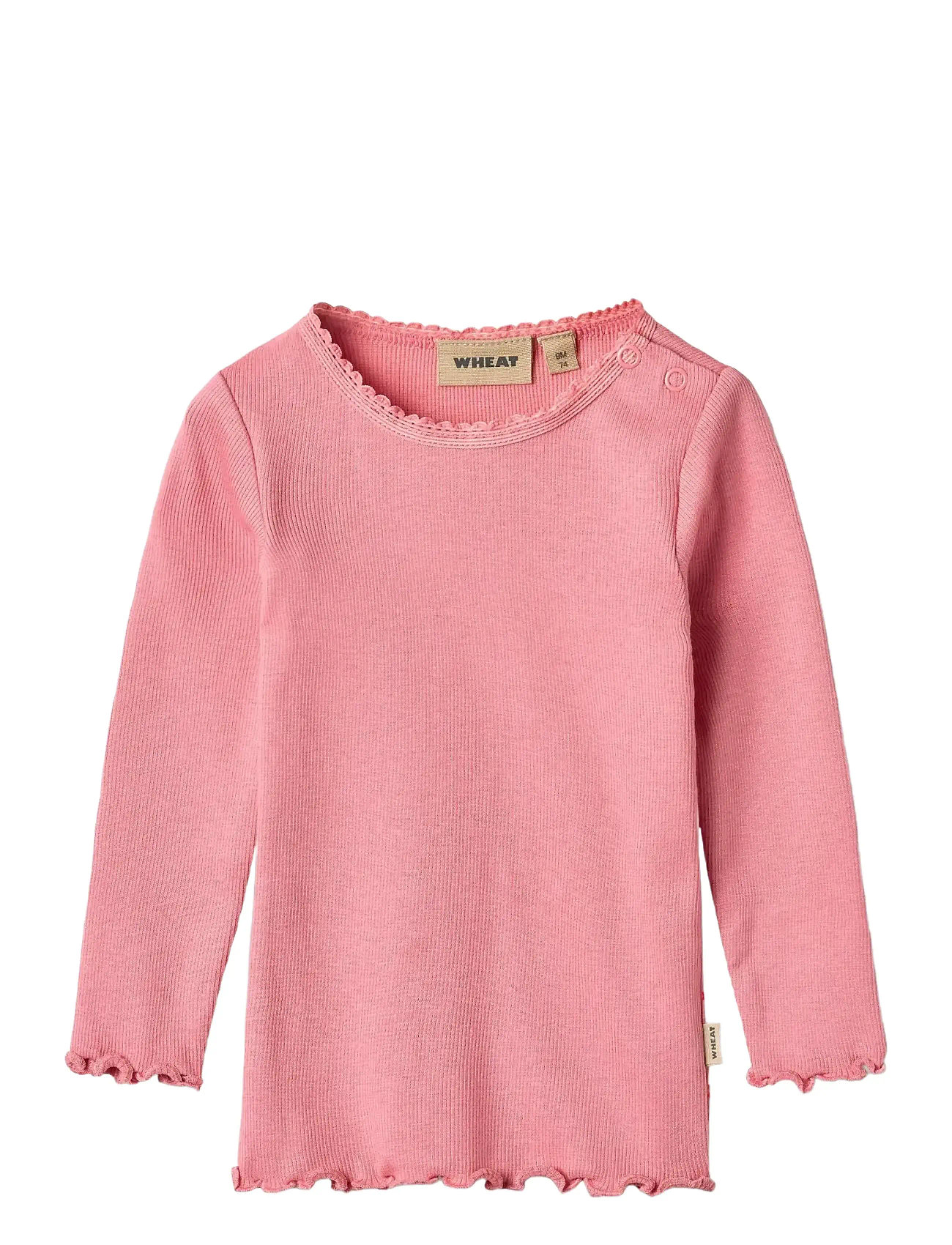 WHEAT Rib T-Shirt L/S Reese Pink - 92 - Kinder