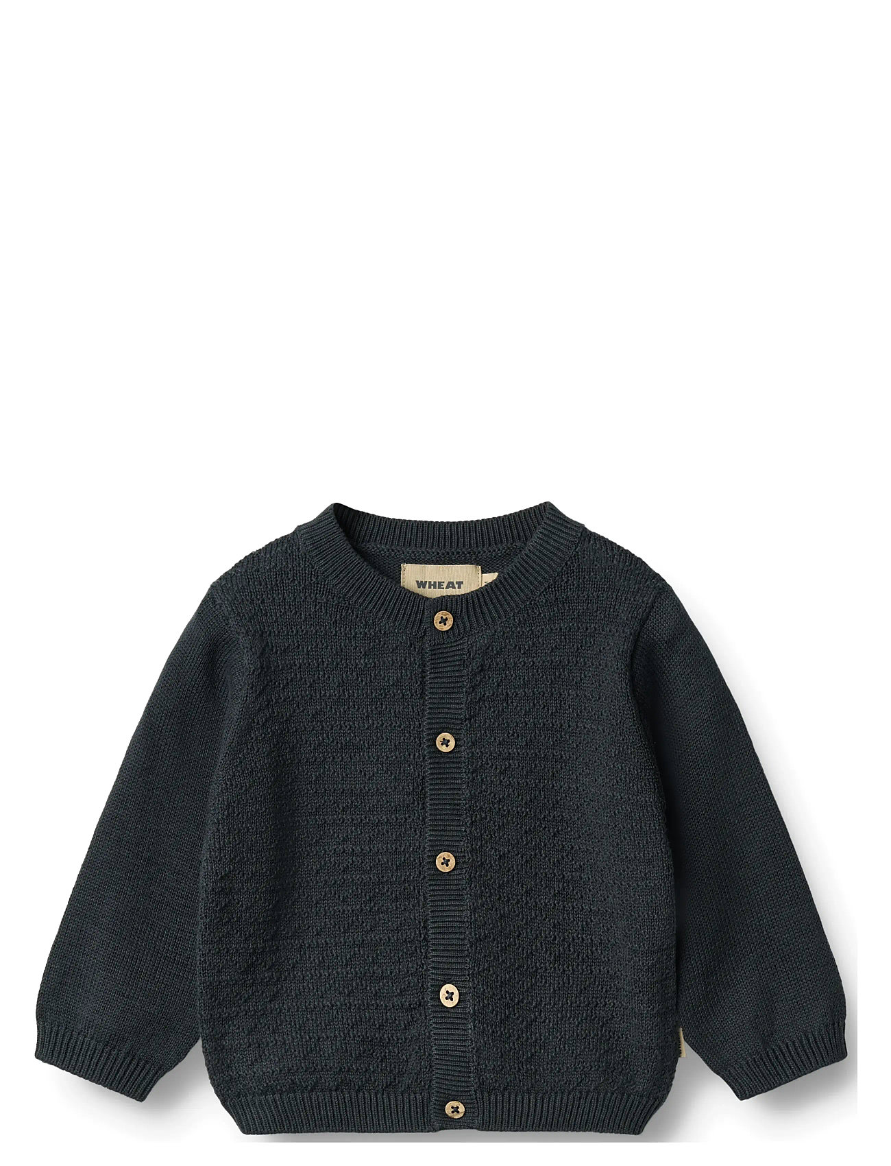 Wheat Knit Cardigan Bjørn, 92, Grey, Strik > Cardigans, Børn