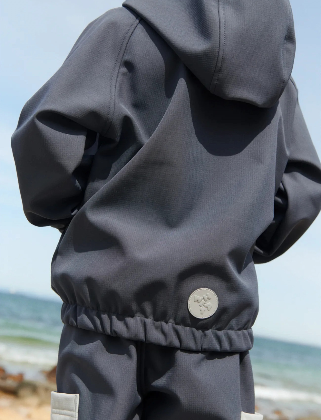Wheat Softshell Jacket Alleo, 92, Blue, Softshells > Softshell-Jakker, Børn