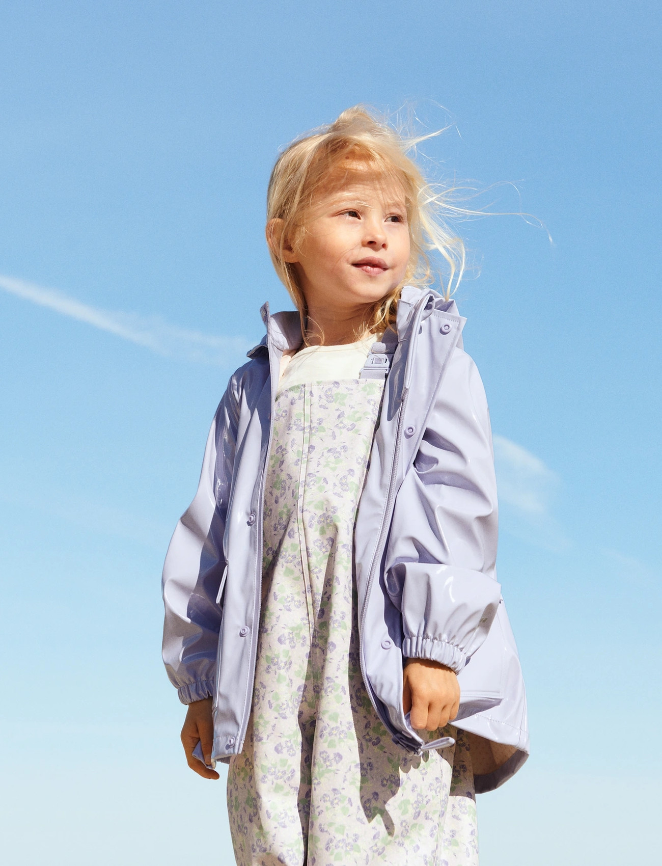 Wheat Rainwear Ollo Jacket, 92, Purple, Regntøj > Jakker, Børn