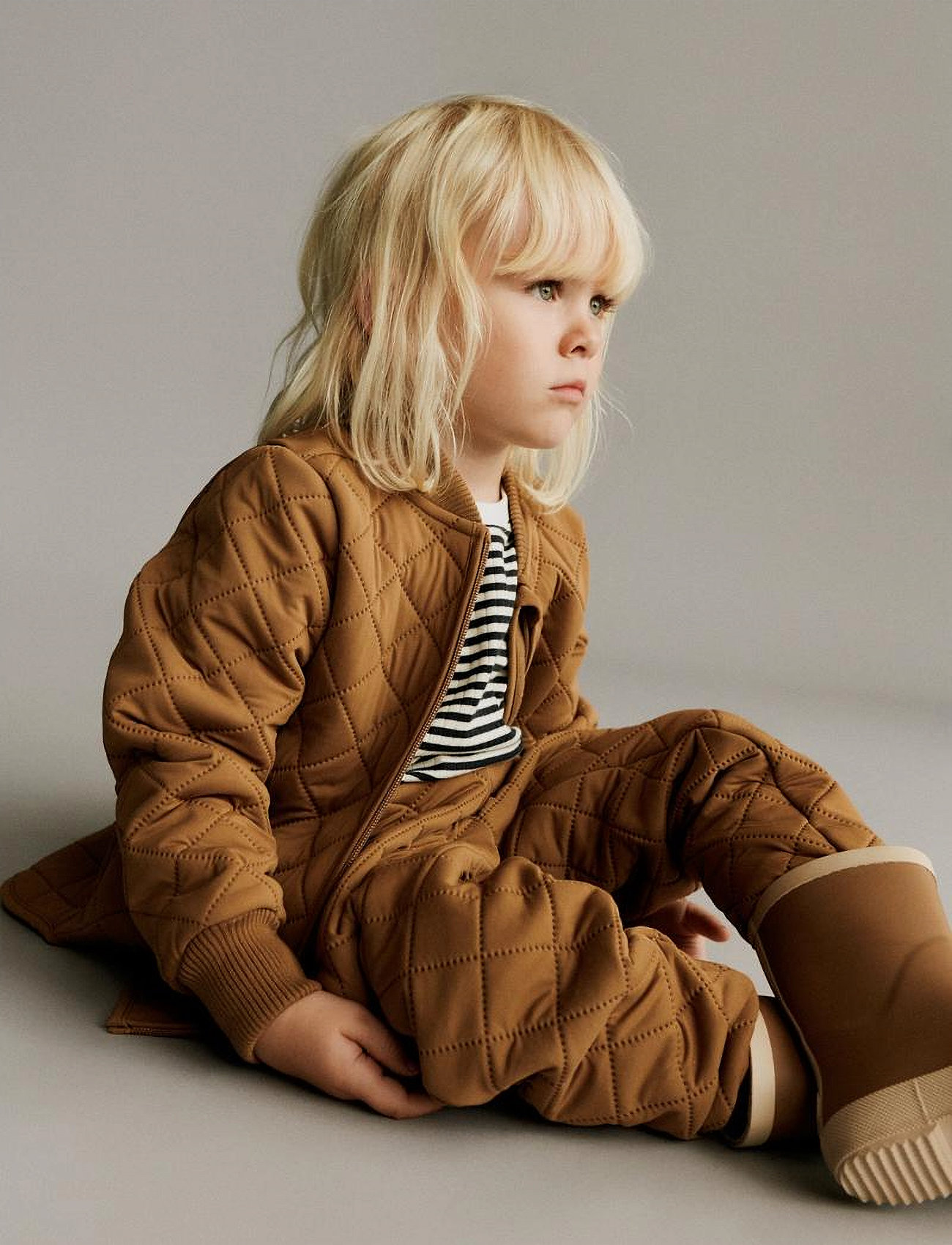Wheat Thermo Jacket Loui, 140, Brown, Termo-Yttertøj > Termo-Jakker, Børn