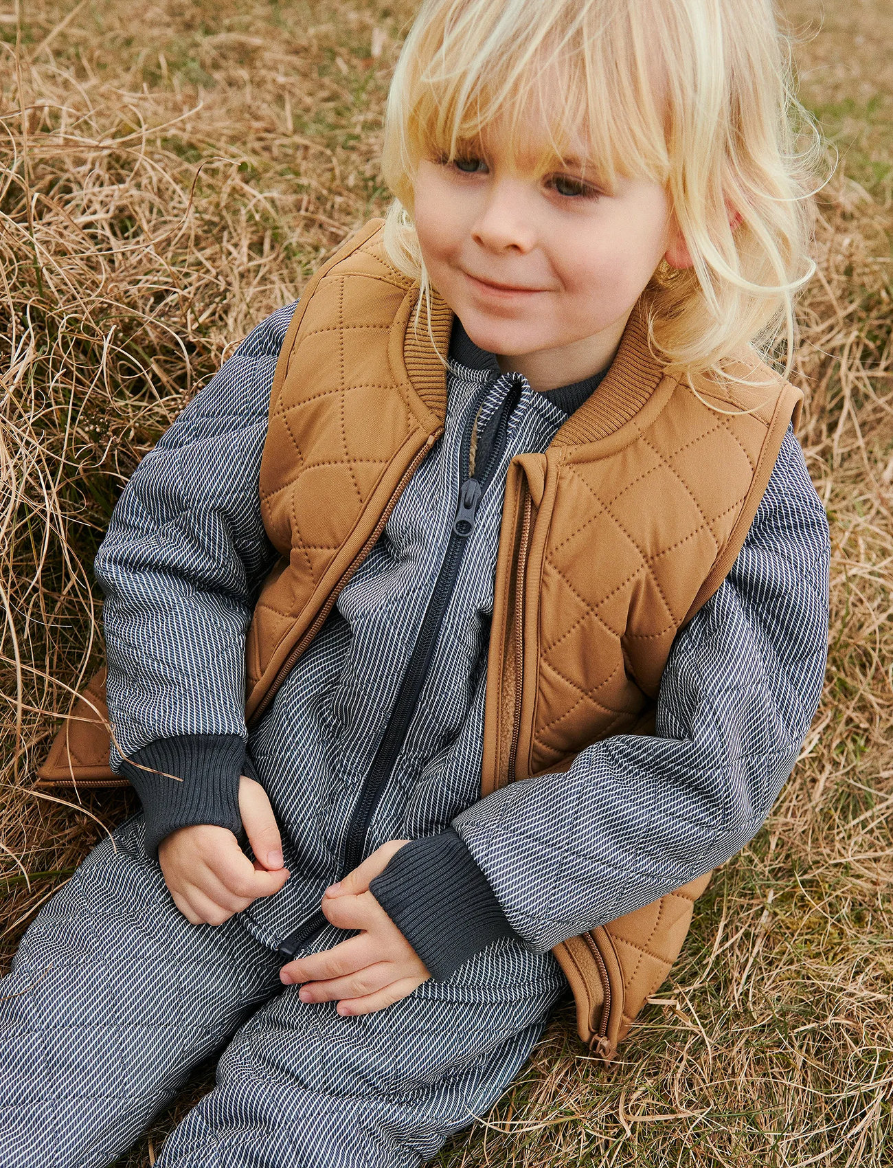 Wheat Thermo Jacket Benni, 128, Blue, Termo-Yttertøj > Termo-Jakker, Børn