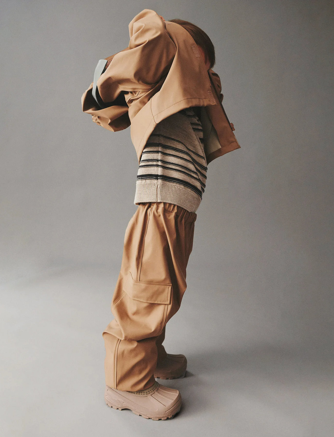 Wheat Rainwear Groa Trousers, 92, Beige, Regntøj > Underdele, Børn