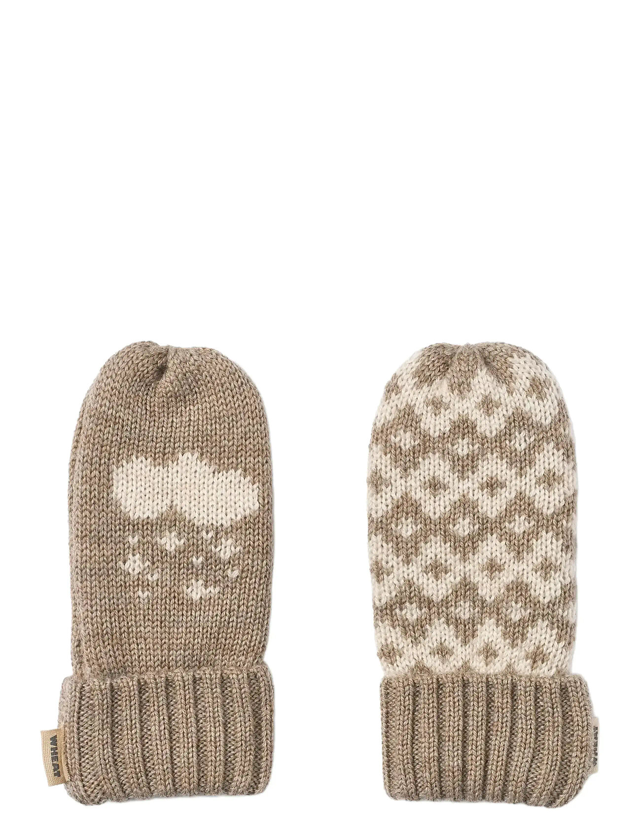 Wheat Jacquard Mittens Towsi, L, Beige, Handsker Og Vanter > Vanter, Børn