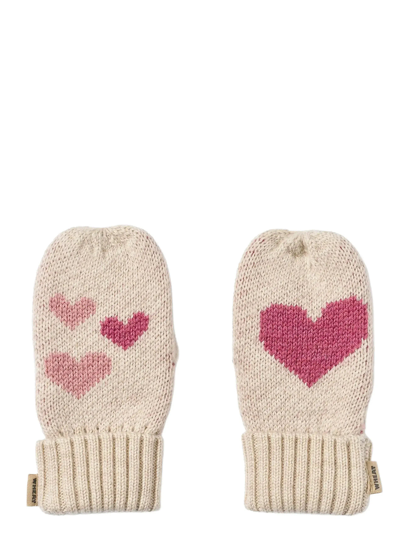 Wheat Jacquard Mittens Towsi, L, Cream, Handsker Og Vanter > Vanter, Børn