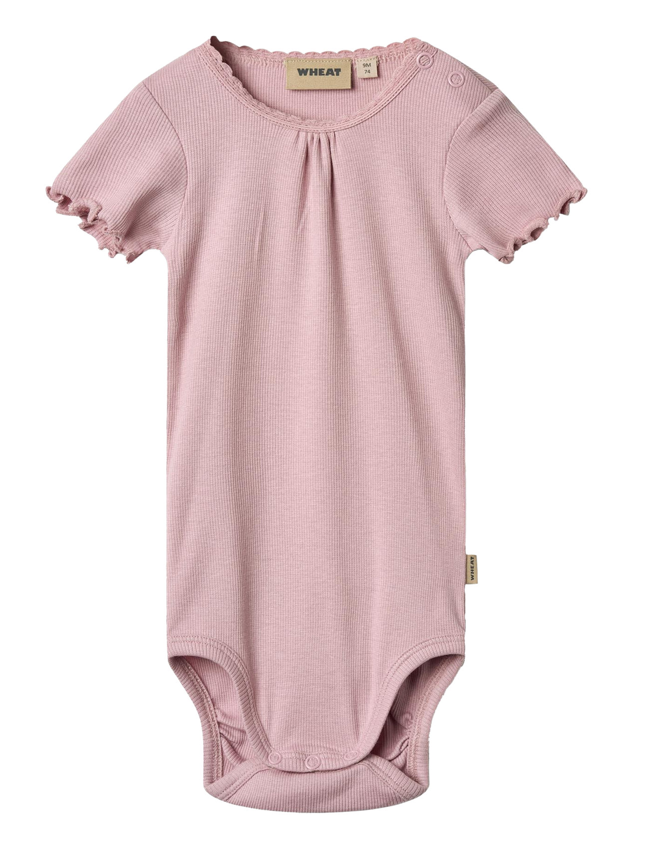 WHEAT Rib Body S/S Edna Pink - 68 - Kinder