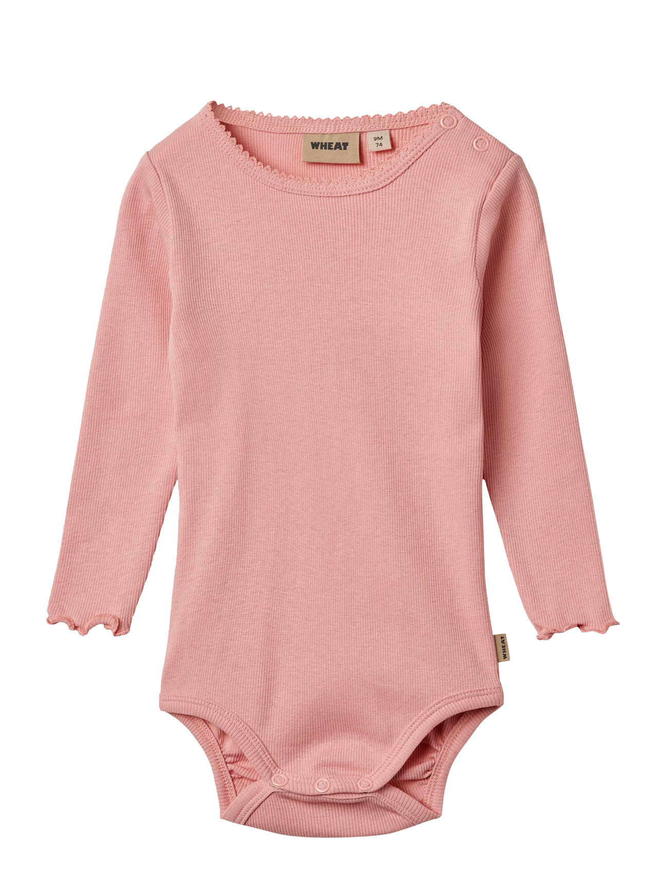 Wheat Body L/S Regitze, 62, Pink, Bodys > Langærmede, Børn