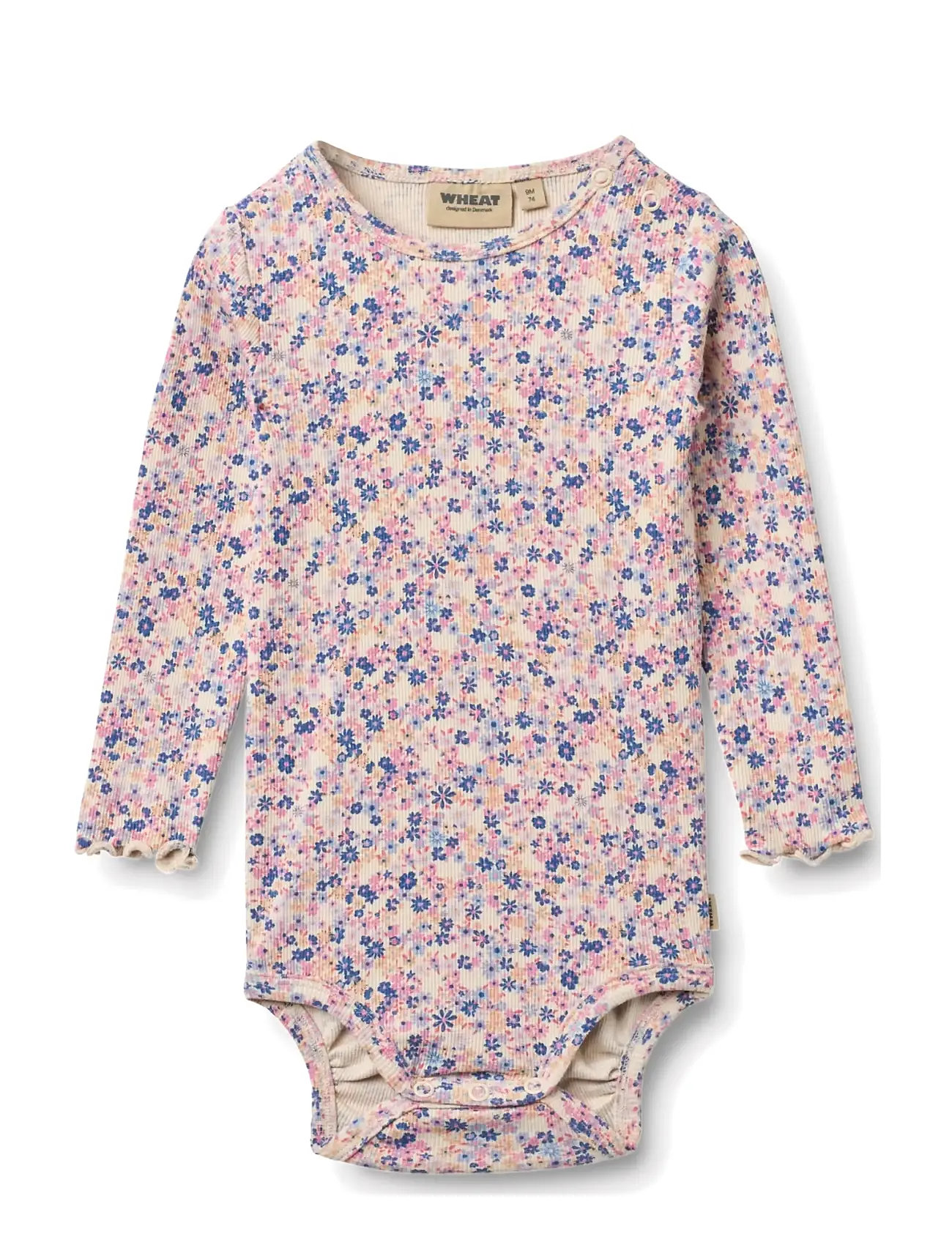 Wheat Body L/S Rie, 62, Pink, Bodys > Langærmede, Børn