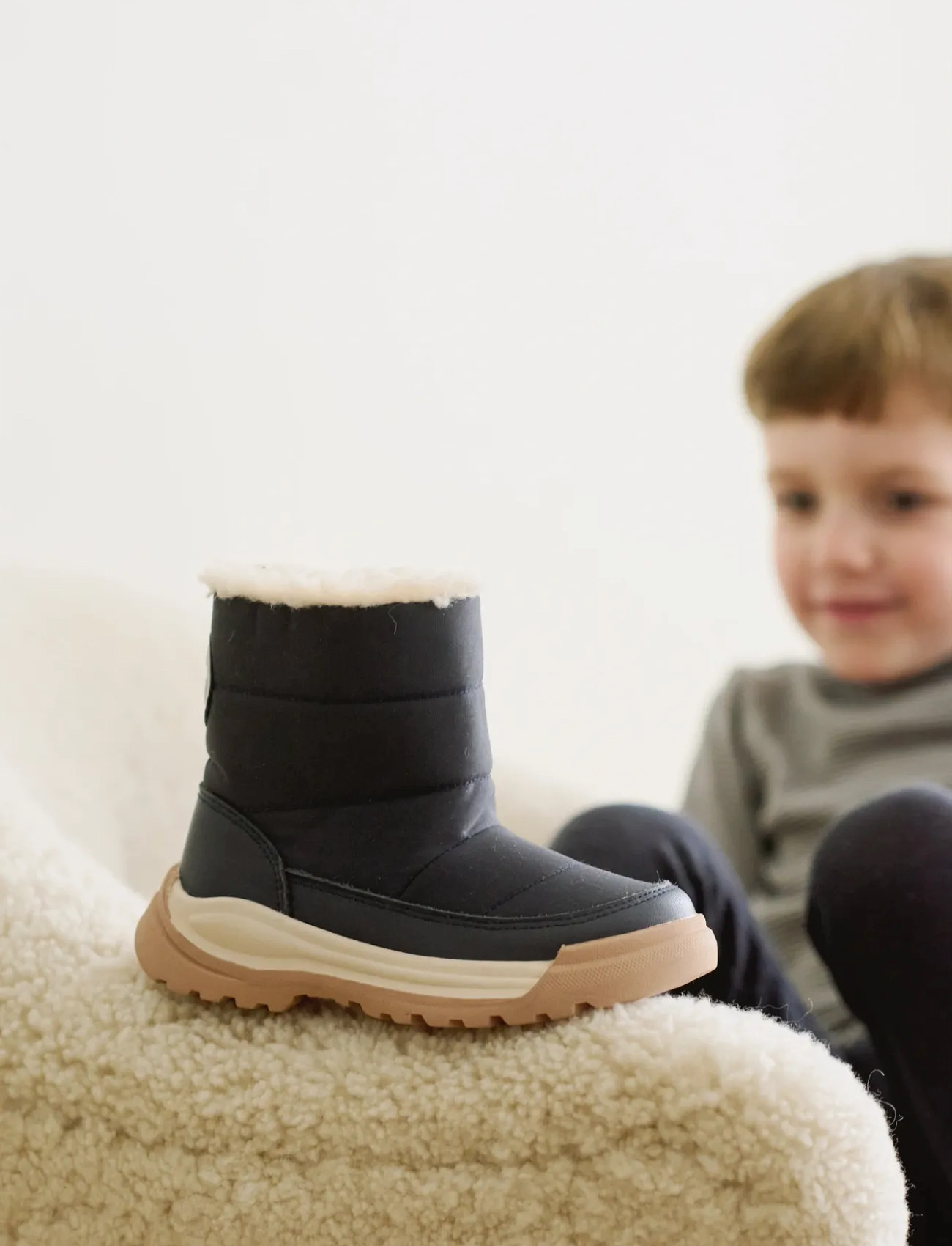 Wheat Winterboot Liza Tex, 29, Grey, Vinterstøvler > Vinterstøvler M. Velcro, Børn