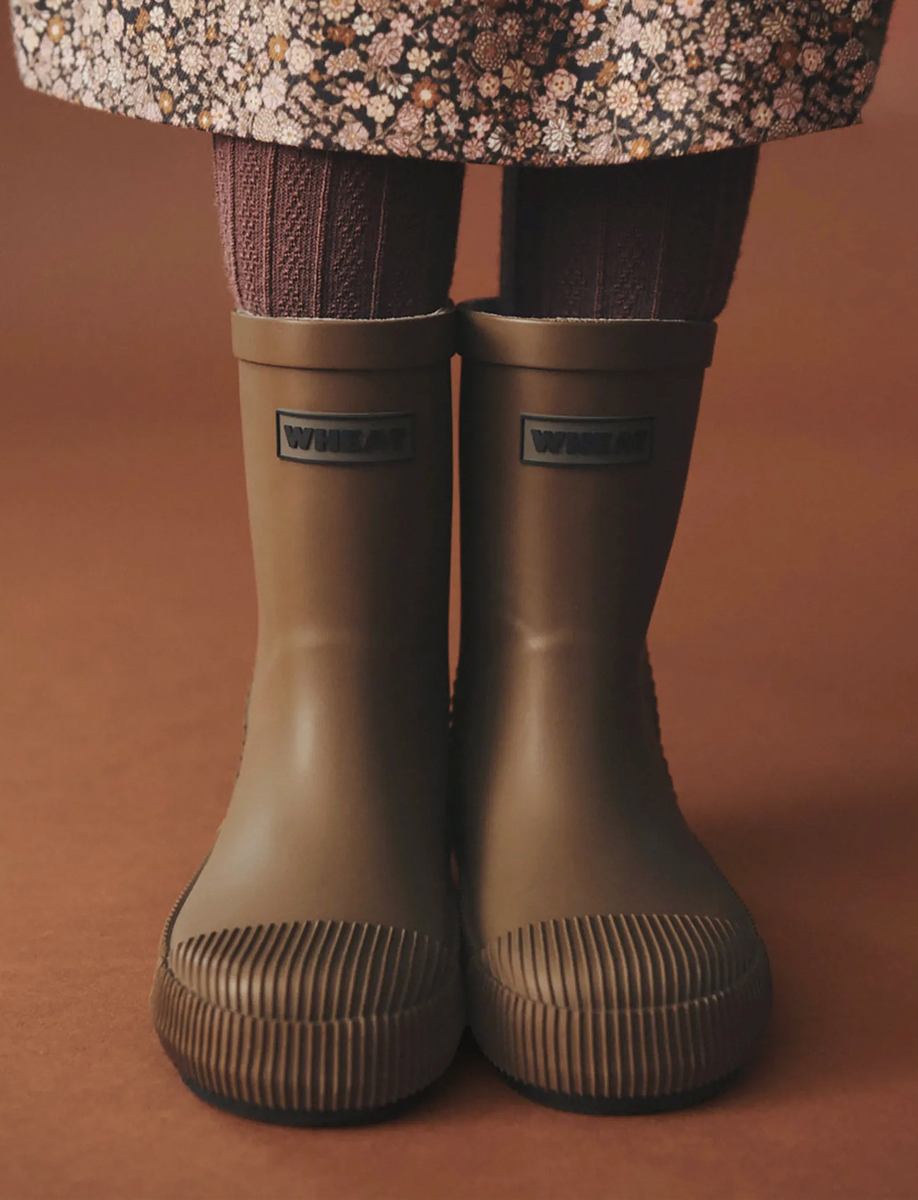Wheat Rubber Boot Thermo Wader, 23, Khaki green, Gummistøvler > Høje Gummistøvler, Børn