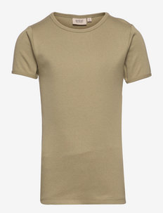 Rib T-Shirt SS - ensfarvede kortærmede t-shirts - forest mist