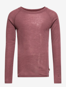 Wool T-Shirt LS - long-sleeved t-shirts - rose brown