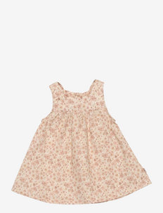 Dress Ayla - sleeveless baby dresses - eggshell flowers