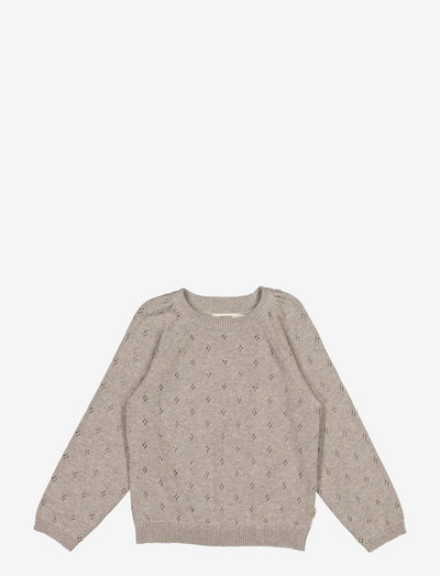 Knit Pullover Mira - neulepuserot - warm grey melange
