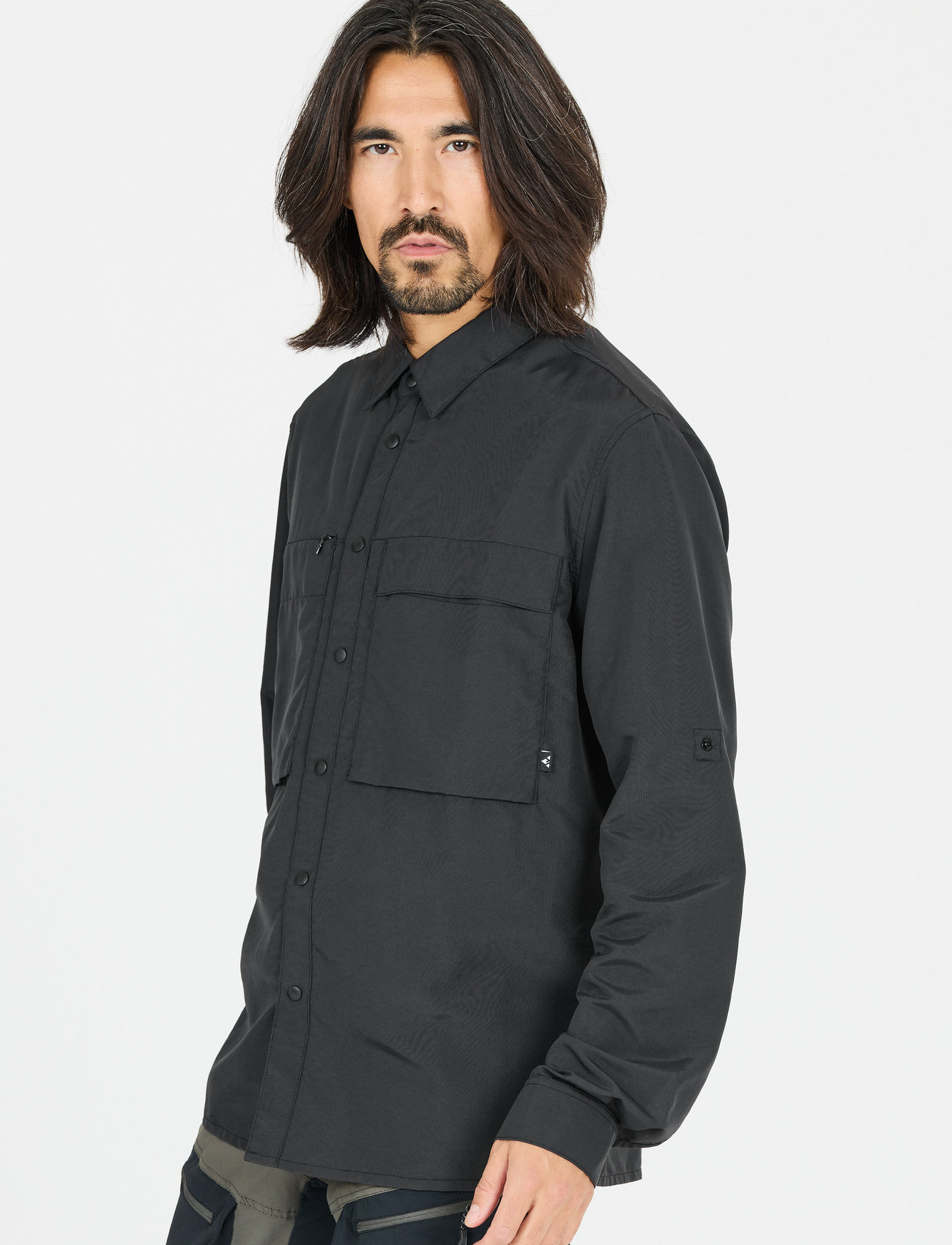Whistler Elm M L-S Shirt, XL, Black, Sport Overdele > Sport Shirts, Herre