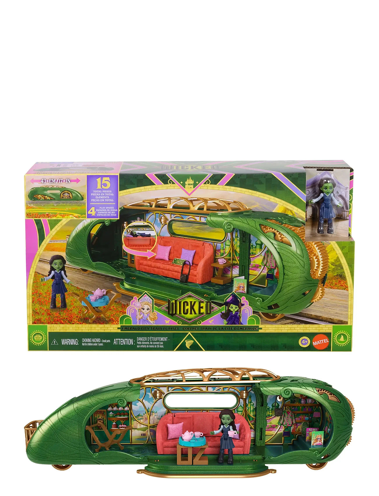 Wicked Wicked Small Doll Train, One Size, Green, Dukker Og Tilbehør > Dukker, Børn