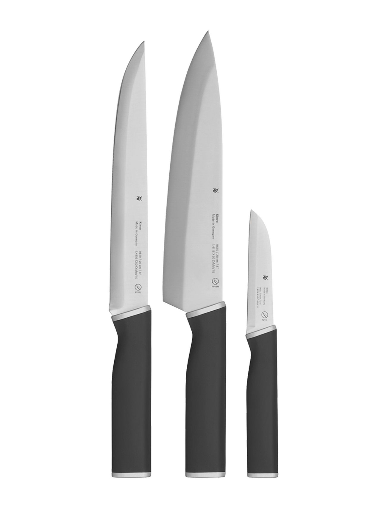 Ambassade temperament Knop WMF Kineo Knivsæt 3 Dele (Cromargan, Black), 759.60 kr | Stort udvalg af  designer mærker | Booztlet.com