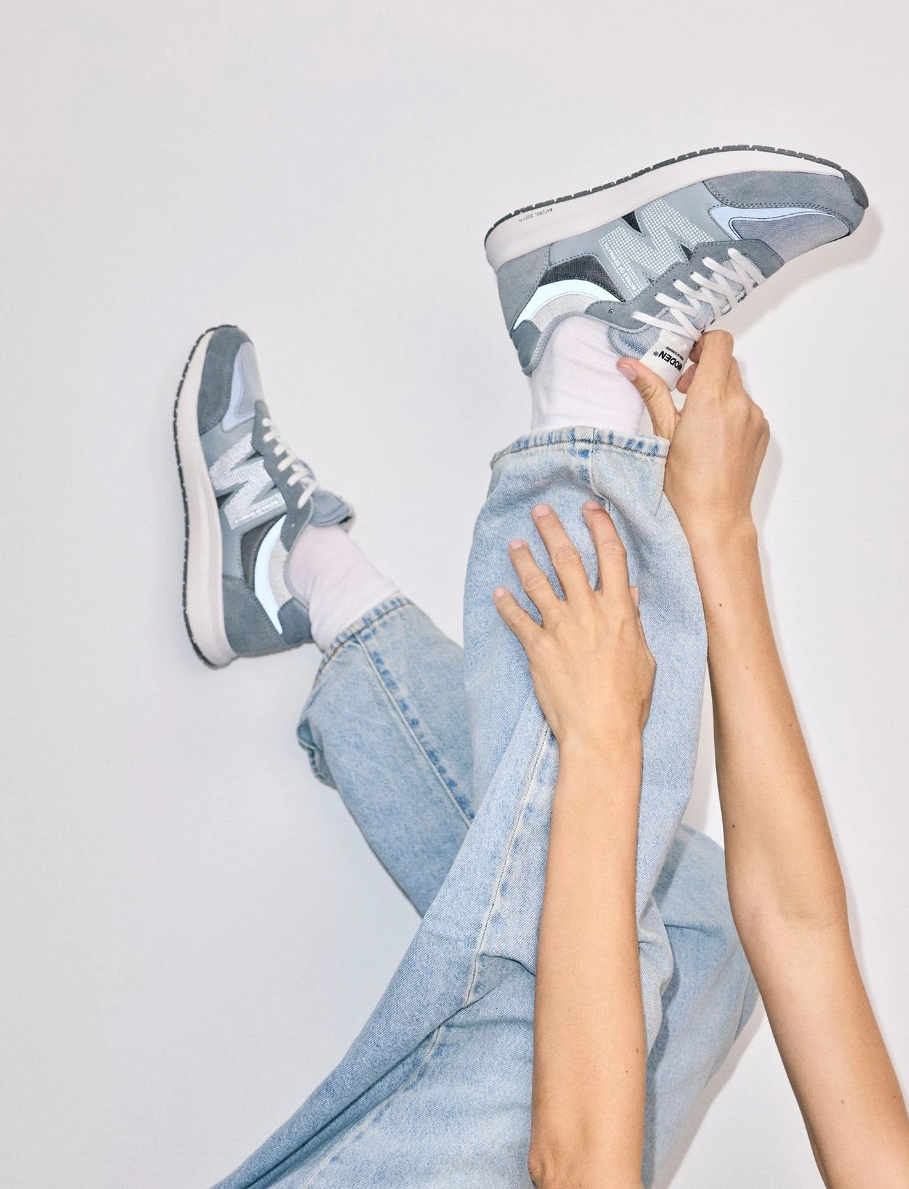 WODEN Rigmor Reflective, 42, Grey, Sneakers > Sneakers Med Lav Top, Dame