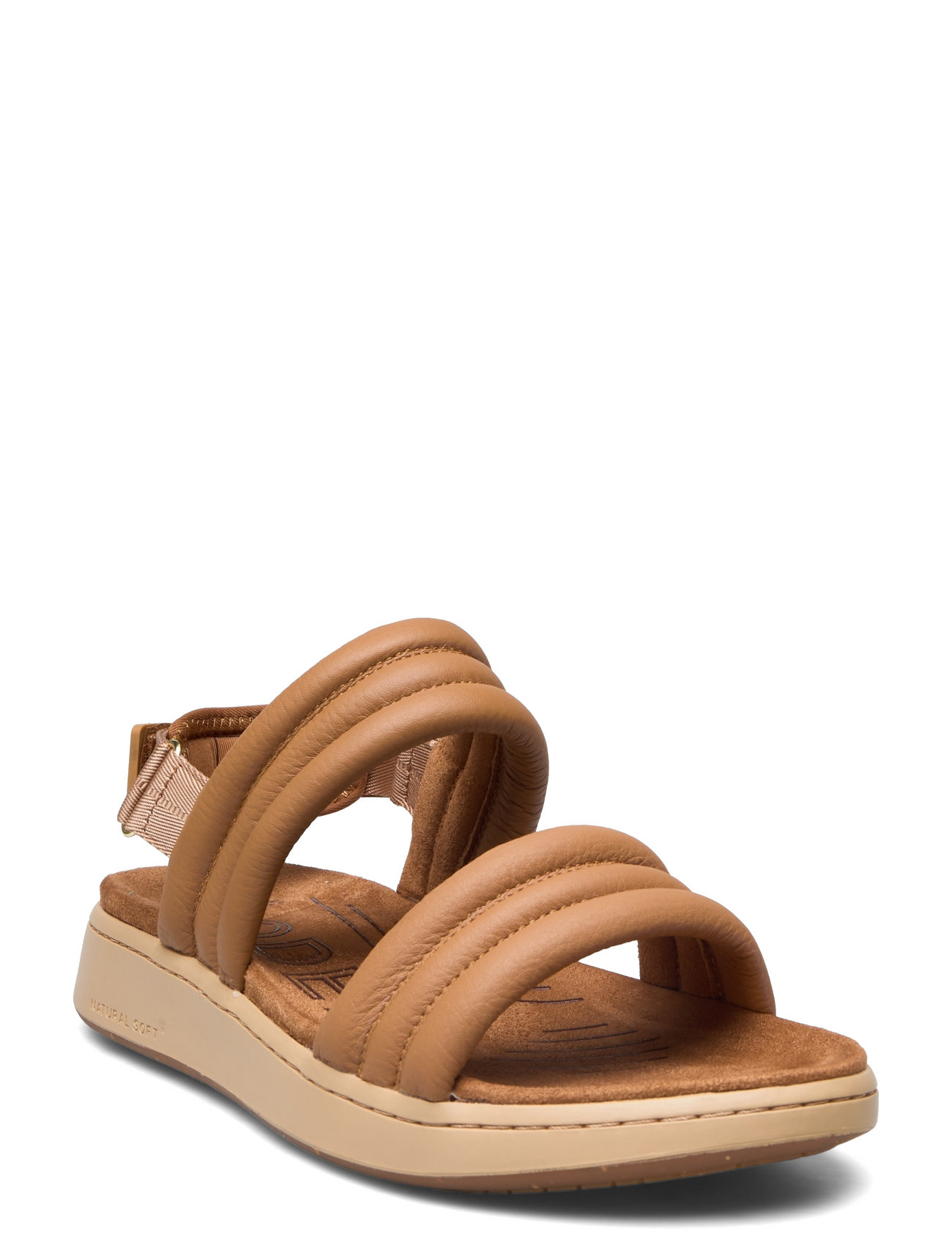 Lara Leather Flade Sandaler Brown WODEN