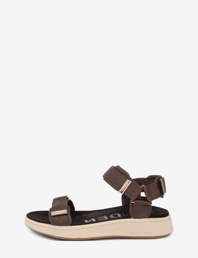 Line - flade sandaler - brown