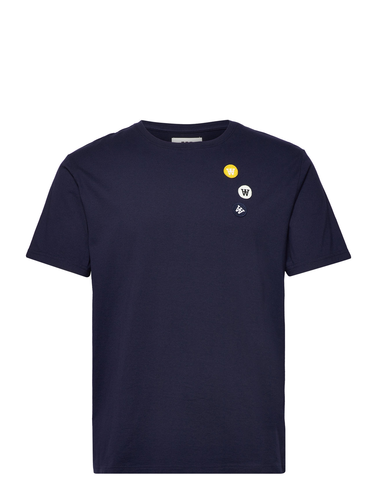 Ace Patches T-Shirt Tops T-Kortærmet Skjorte Navy Double A By Wood Wood