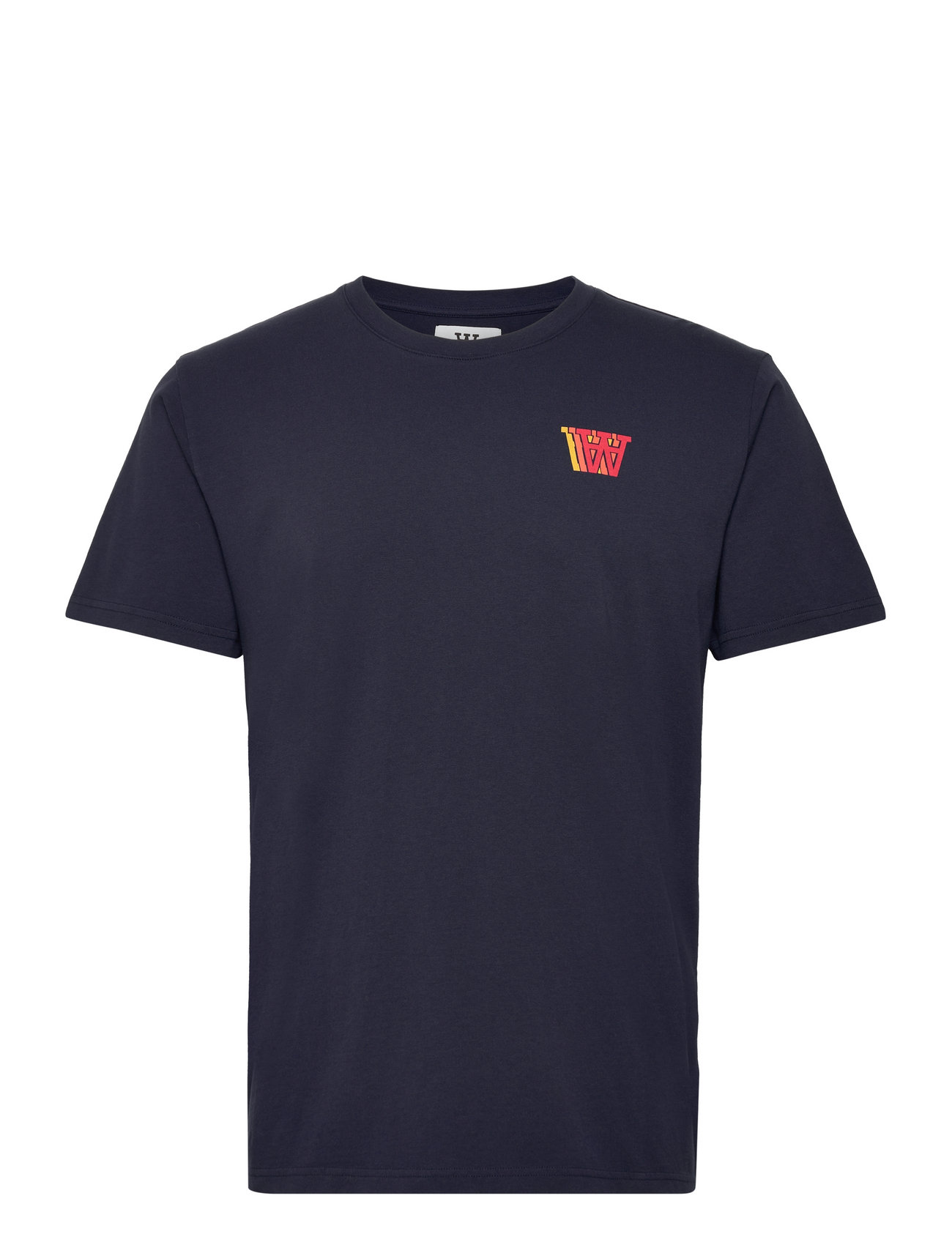 Ace Logo T-Shirt Tops T-Kortærmet Skjorte Navy Double A By Wood Wood