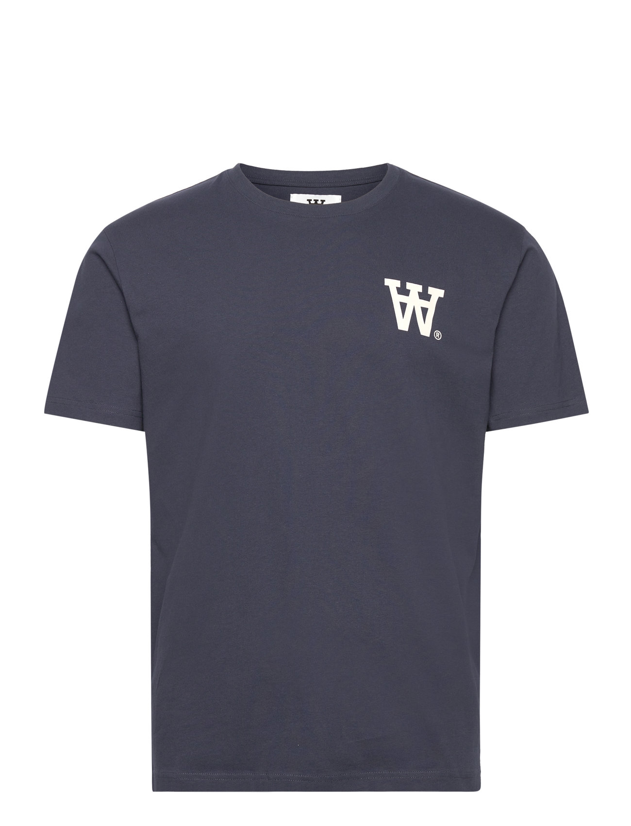 Ace Aa Logo T-Shirt Tops T-Kortærmet Skjorte Navy Double A By Wood Wood