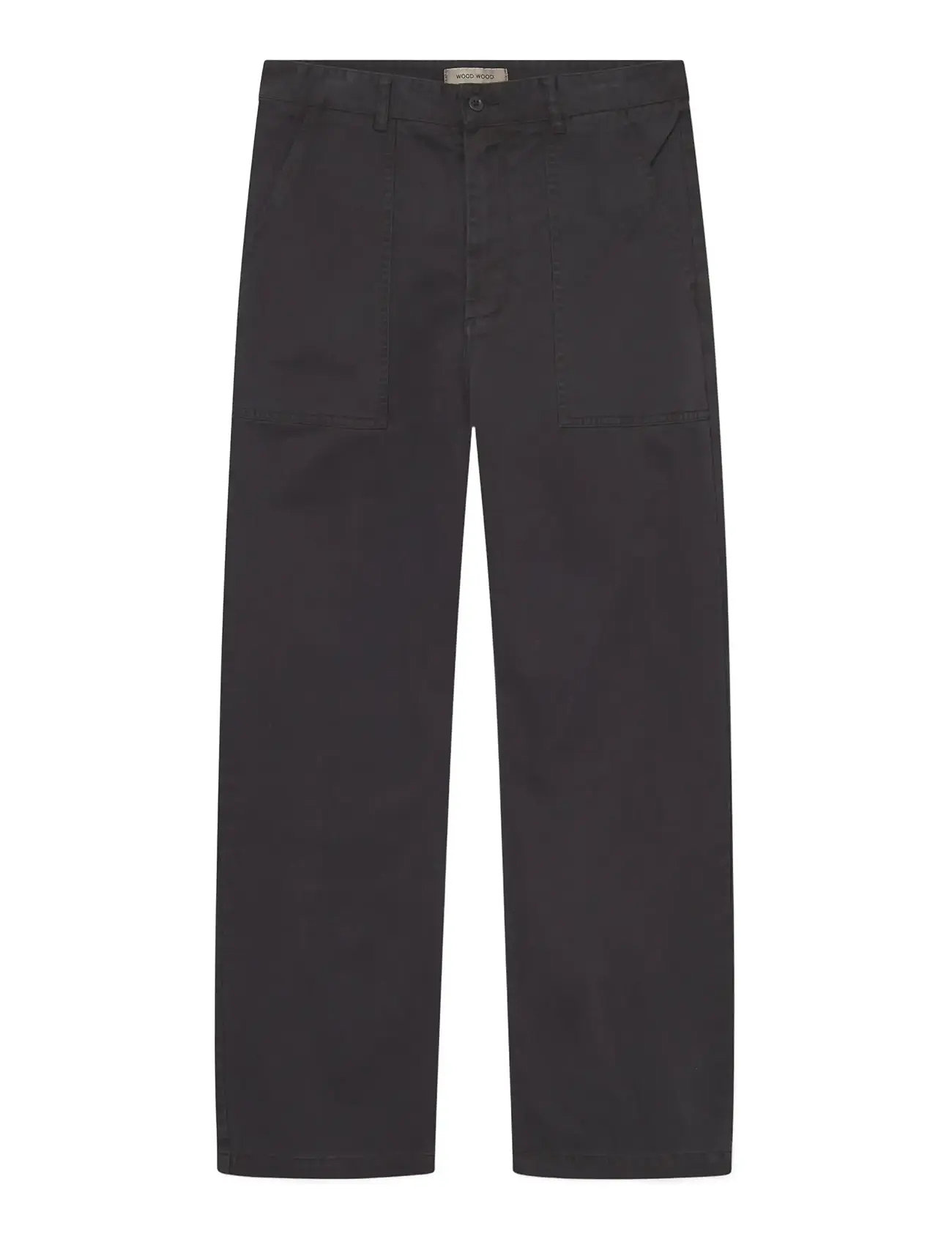 WOOD WOOD Wwheino Trousers 25184, M, Black, Bukser > Afslappet, Herre