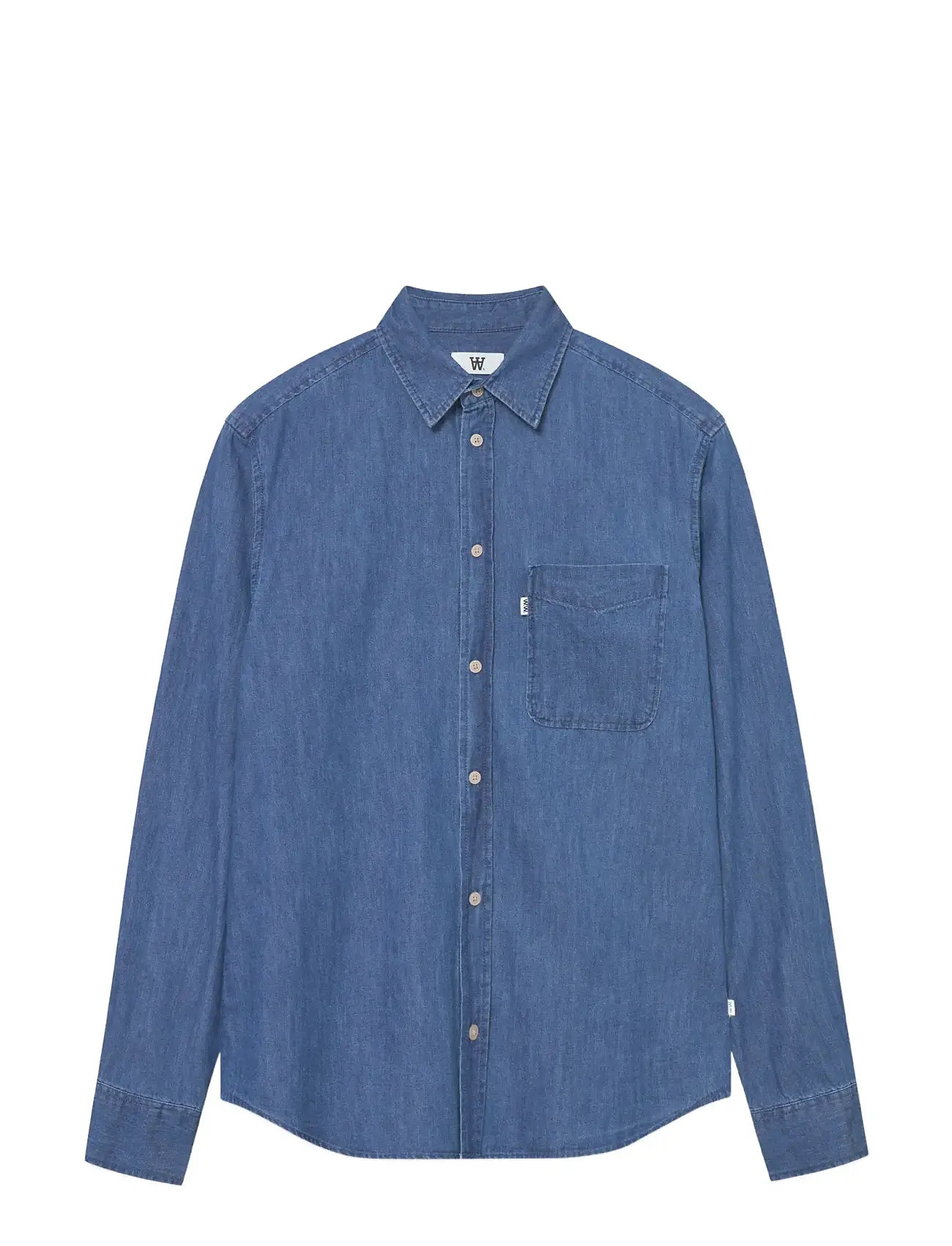 WOOD WOOD Wwadrian Shirt 25237 Blau - L - Herren