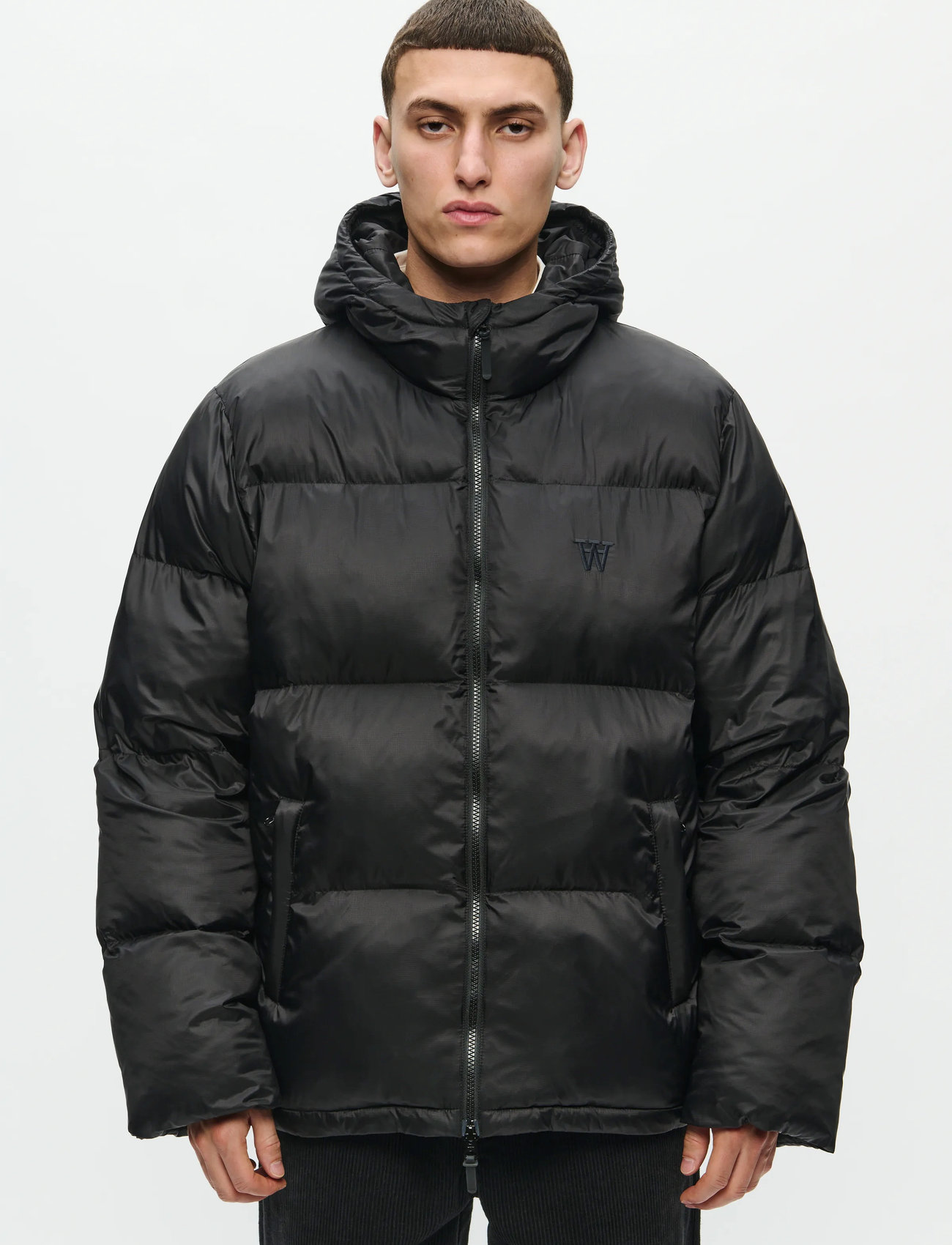 WOOD WOOD Wwclaus Puffer Jacket 25233, L, Black, Jakker > Vatterede Jakker, Herre