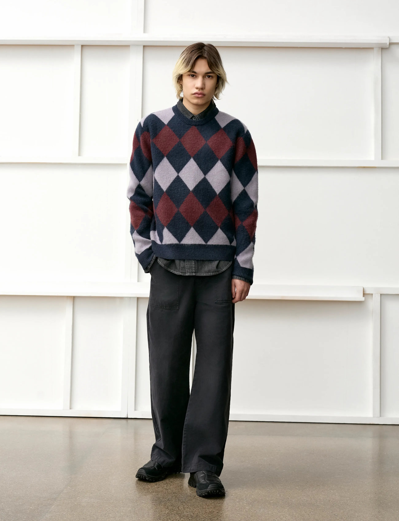 WOOD WOOD Wwjan Crew Neck 25232, S, Grey, Strik > Runde Halse, Herre