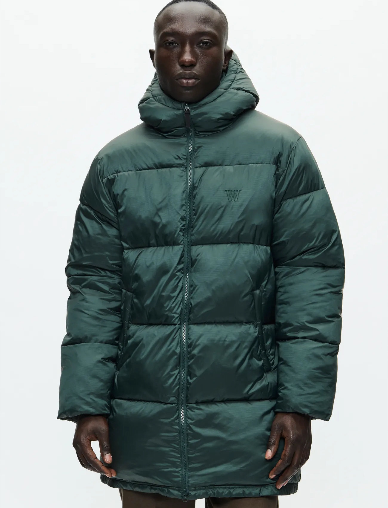 WOOD WOOD Wwclaus Puffer Coat 25233, L, Khaki green, Jakker > Vatterede Jakker, Herre