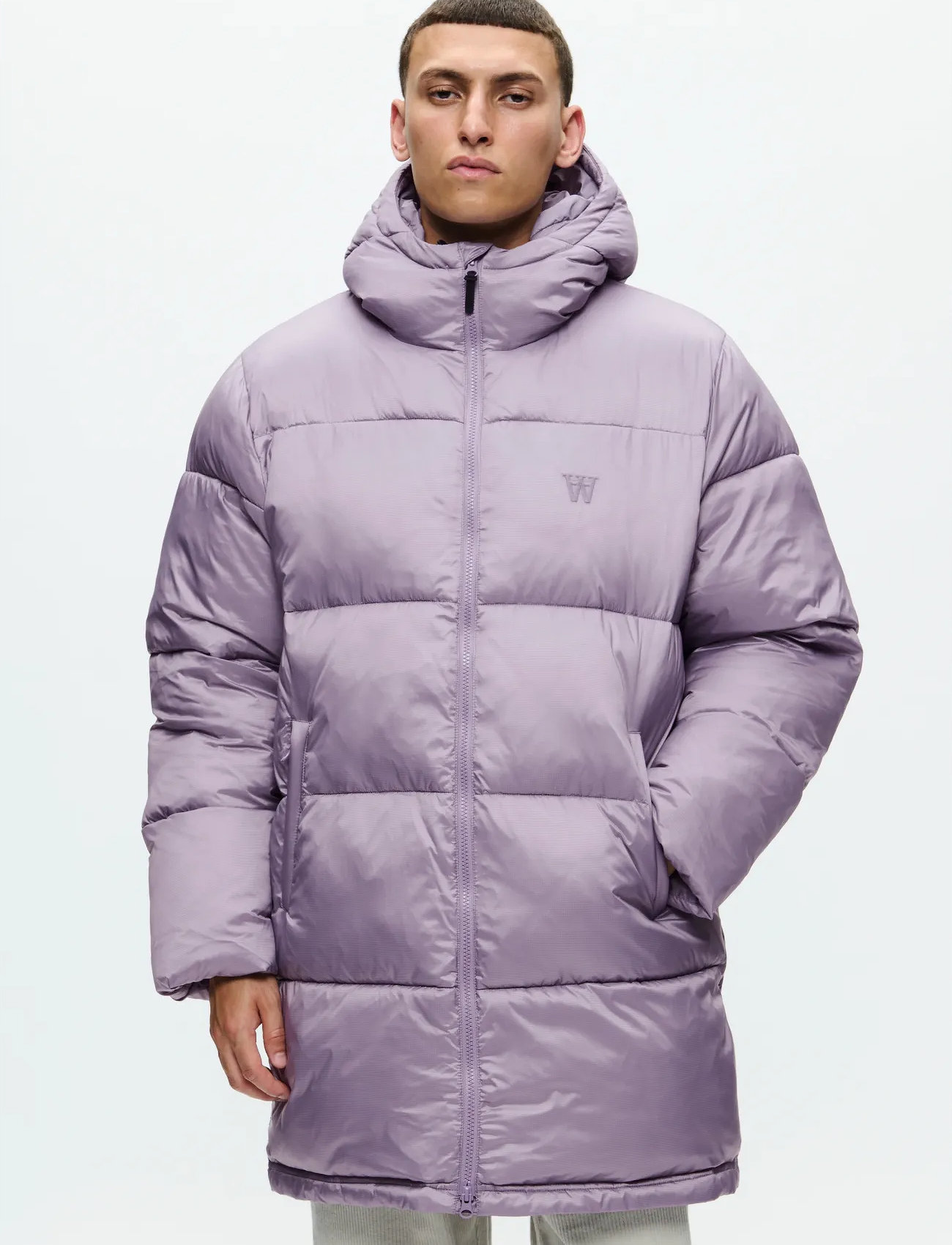 WOOD WOOD Wwclaus Puffer Coat 25233, XL, Grey, Jakker > Vatterede Jakker, Herre