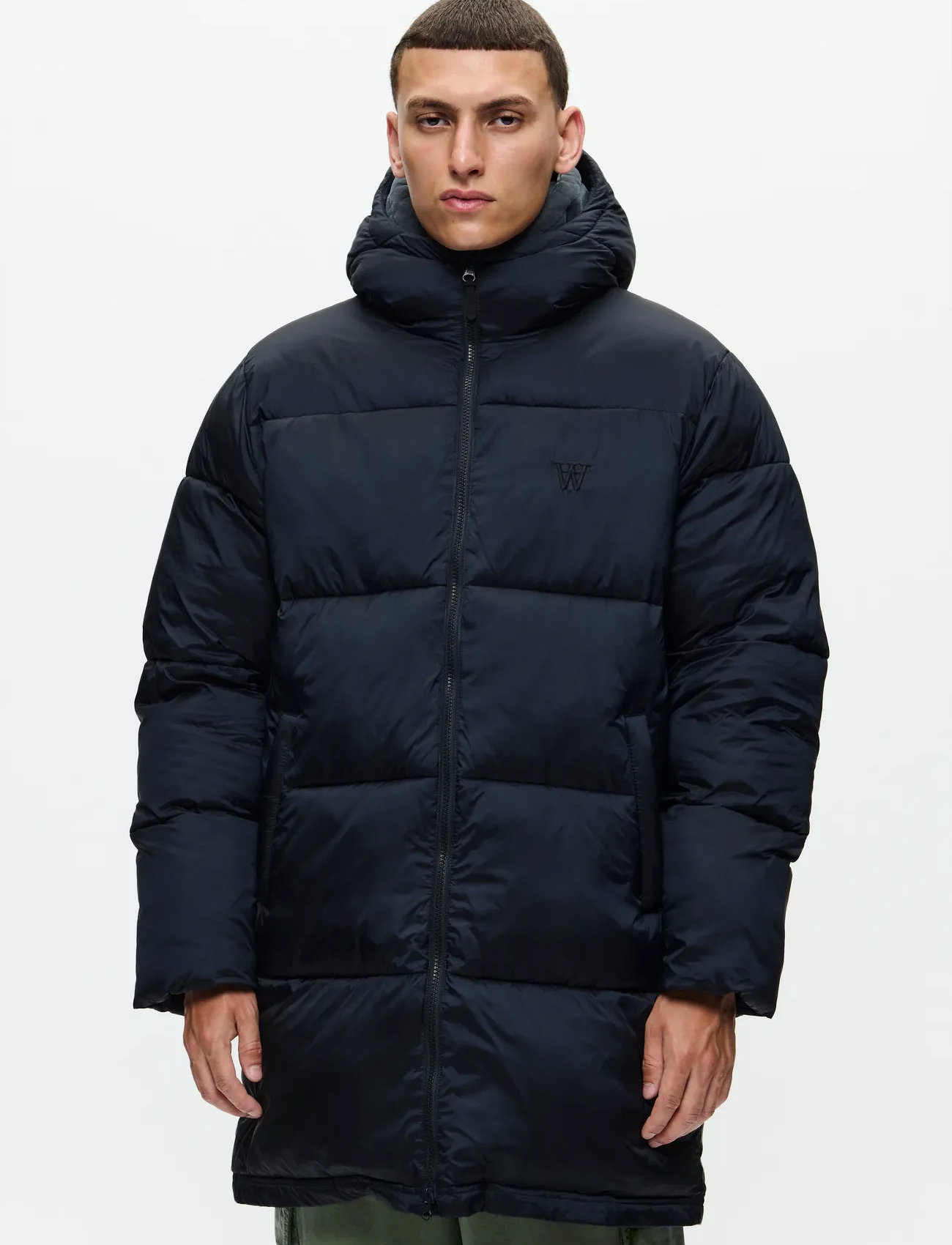 WOOD WOOD Wwclaus Puffer Coat 25233, S, Navy, Jakker > Vatterede Jakker, Herre