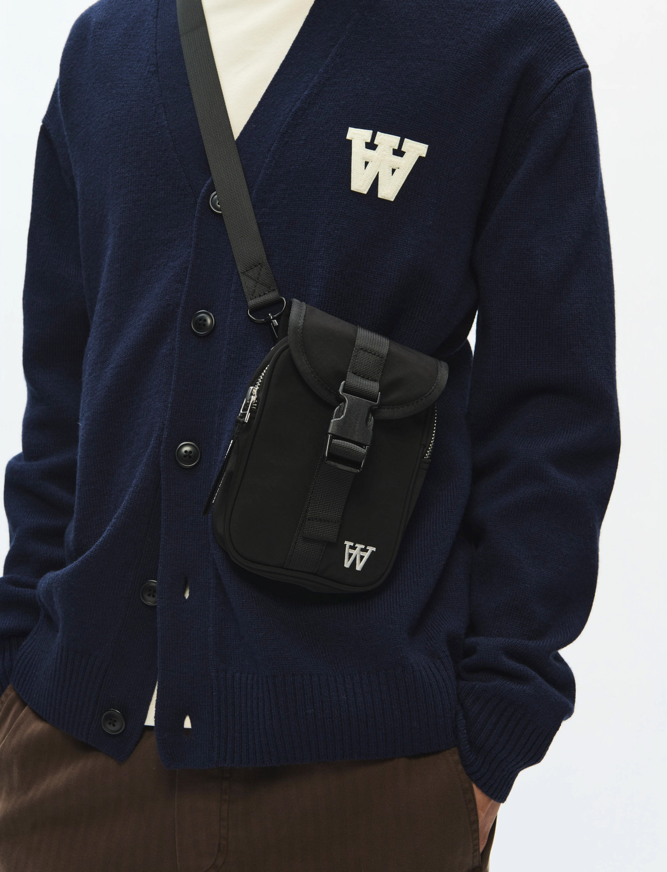 WOOD WOOD Wwralf Shoulder Pouch 25346, One Size, Black, Tasker > Crossbody-Tasker, Herre